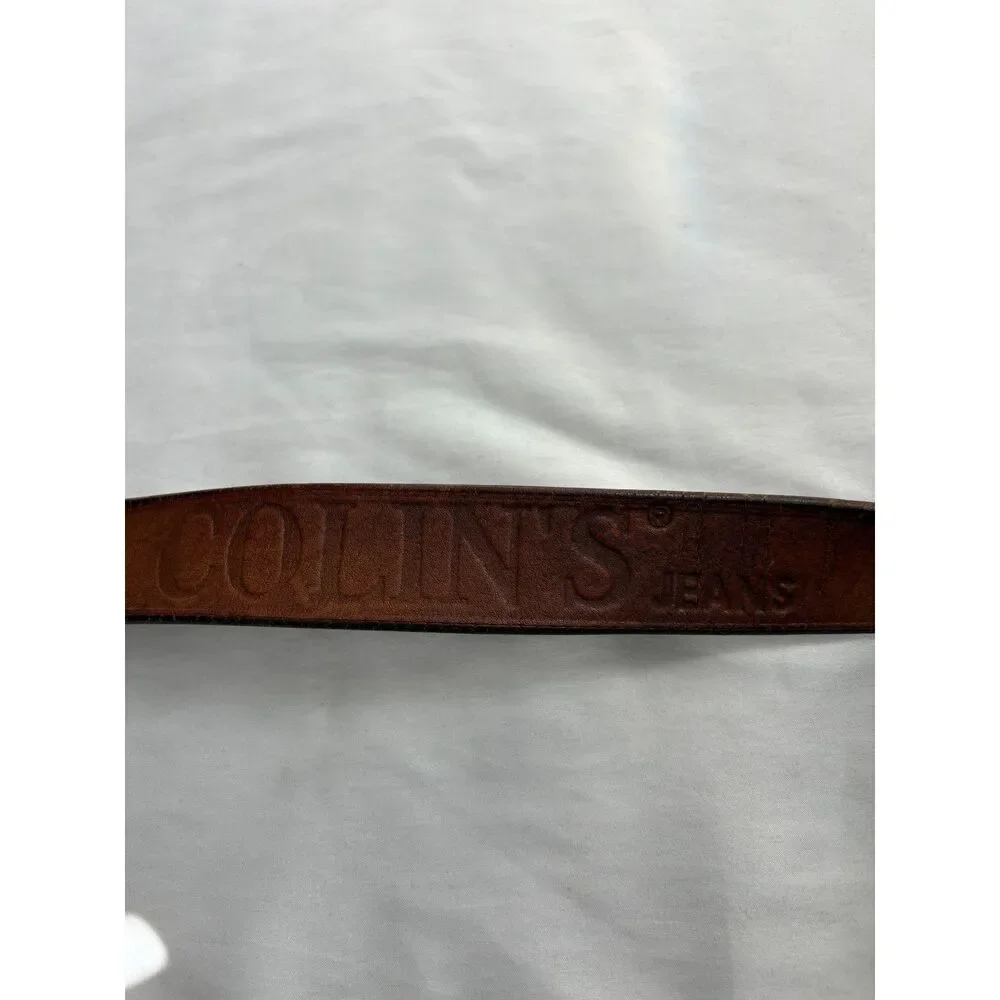 Vintage Colin's Brown Real Leather Belt European Quality Retro 80s 90s